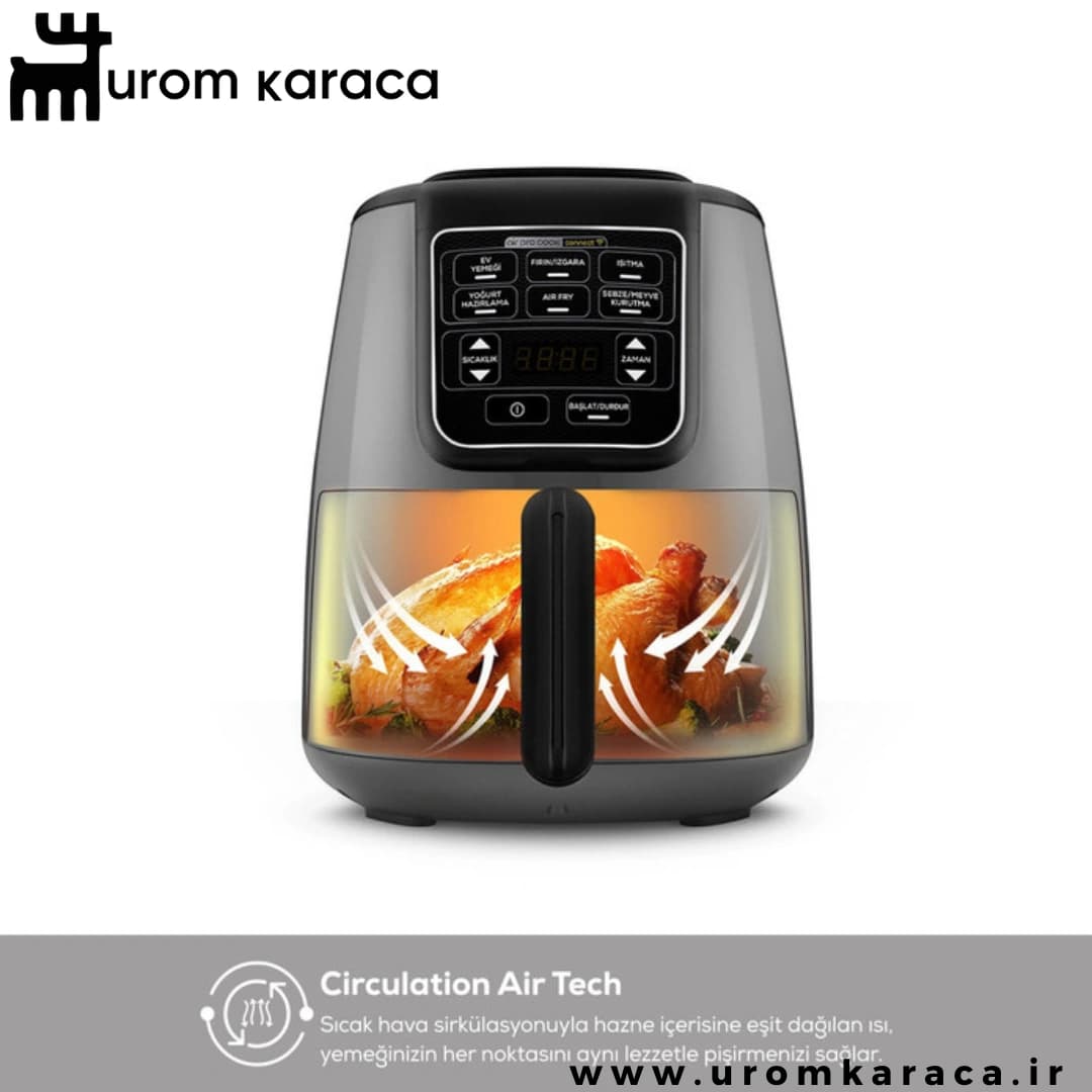 هواپز و سرخ کن سخنگو کاراجا Connect Air Pro Cook XL طوسی — تصویر ۸