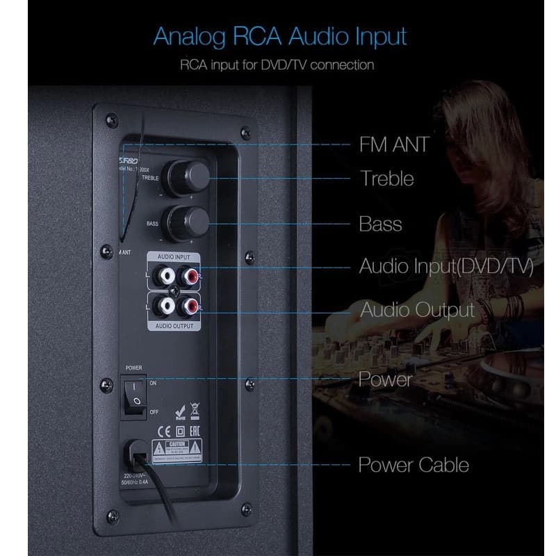 اسپیکر بلوتوثی فندا مدل F&D T200x | T200x — تصویر ۵