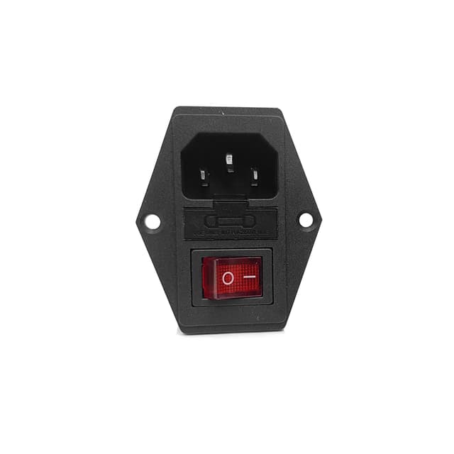 سوکت پاور نری پنلی فیوزدار کلیددار ( پیچی ) AC-01A — تصویر ۳