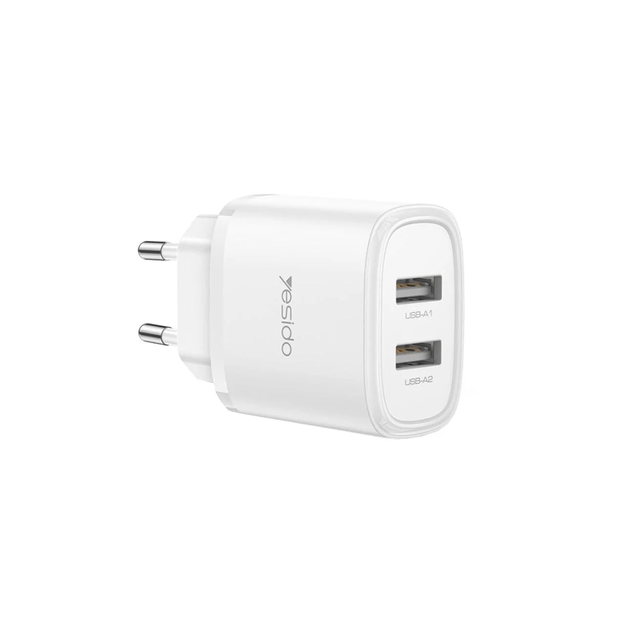 شارژر دیواری فست دو پورت Yesido مدل YC72 12W – سفید (گارانتی 12 ماه تعویض نیکان همراه) — تصویر ۴