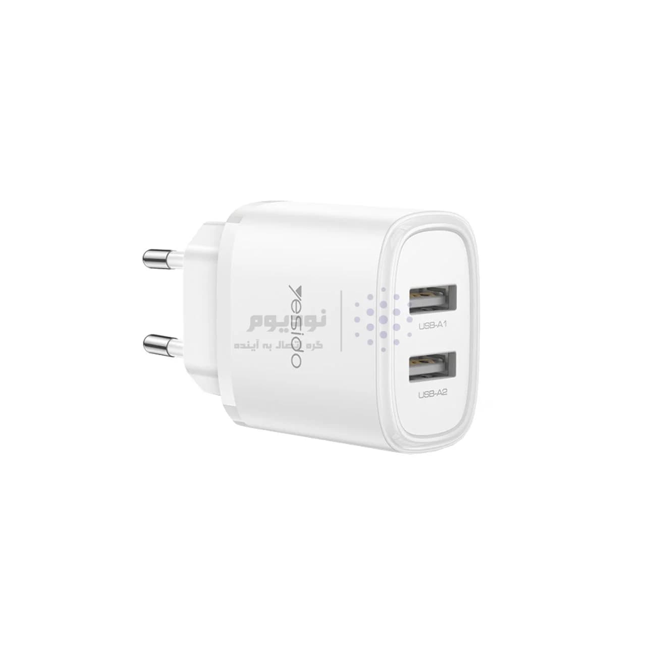 شارژر دیواری فست دو پورت Yesido مدل YC72 12W – سفید (گارانتی 12 ماه تعویض نیکان همراه) — تصویر ۹