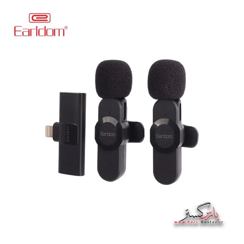 میکروفن بی سیم یقه ایی Lightening ارلدام مدلEarldom Lightening Wireless Microphone MC8L | MC8L
