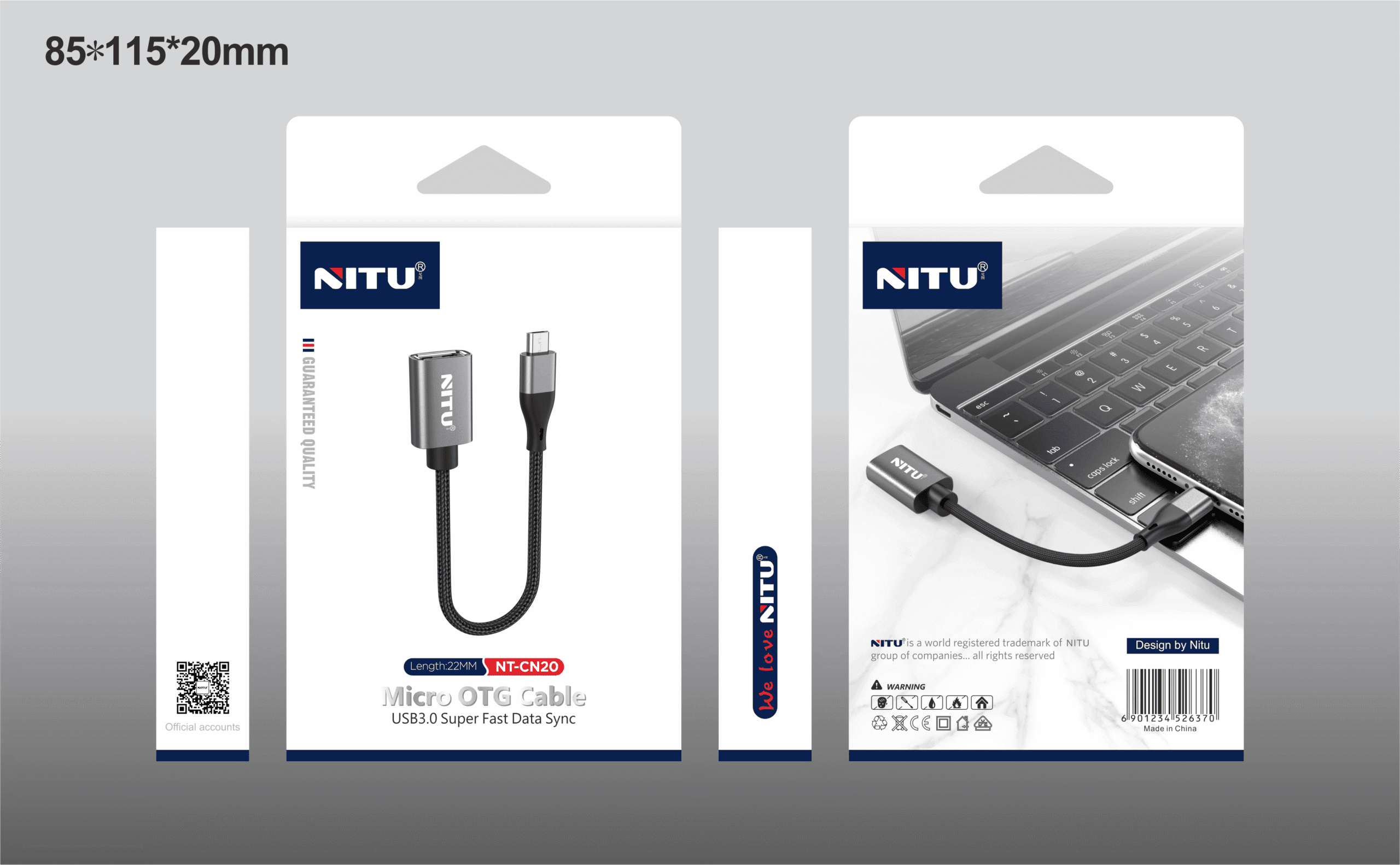 کابل او تی جی میکرو نیتو مدل NITU NT-CN20 Micro OTG — تصویر ۷