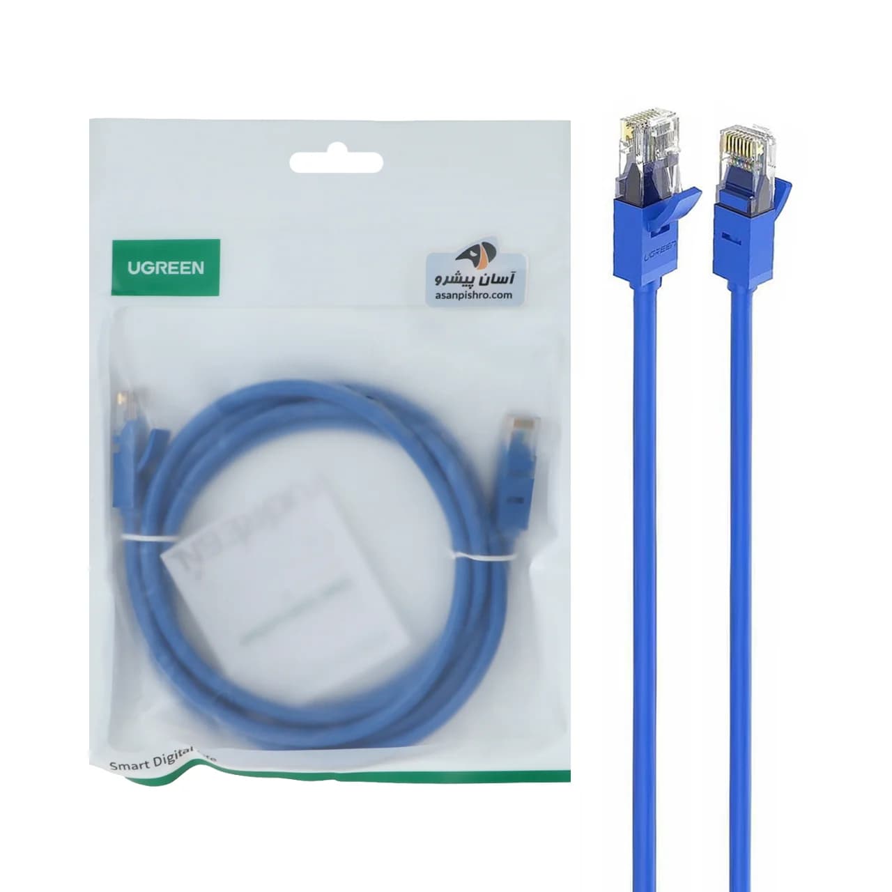 کابل شبکه یک متری UGREEN CAT6 مدل NW101-50184 – مشکی (گارانتی 18 ماهه آسان پیشرو) — تصویر ۳