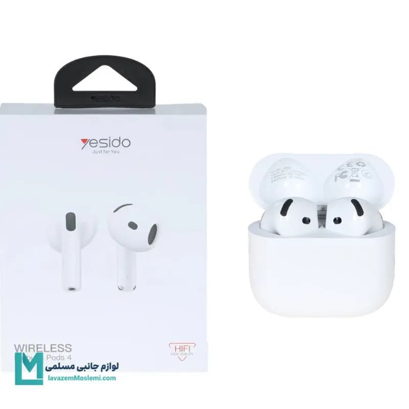 هندزفری بی سیم یسیدو مدل Pods Pro4 JB28 سفید کد EV1028 | لوازم جانبی مسلمی