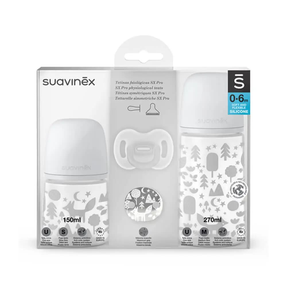 ست آغازین شیشه شیر و پستانک سواوینکس Suavinex طرح روباه — تصویر ۵