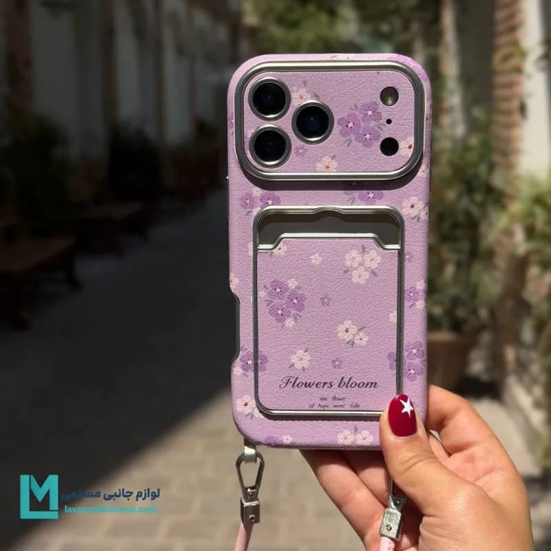 قاب گوشی فانتزی طرح شکوفه بنفش کد C3792 | لوازم جانبی مسلمی