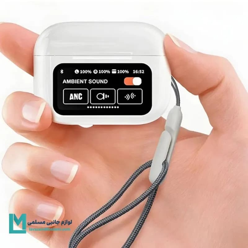 هندزفری بی سیم Touch Control ANC/ENC مدل A9 Pro – سفید کد EV1012 | لوازم جانبی مسلمی — تصویر ۴