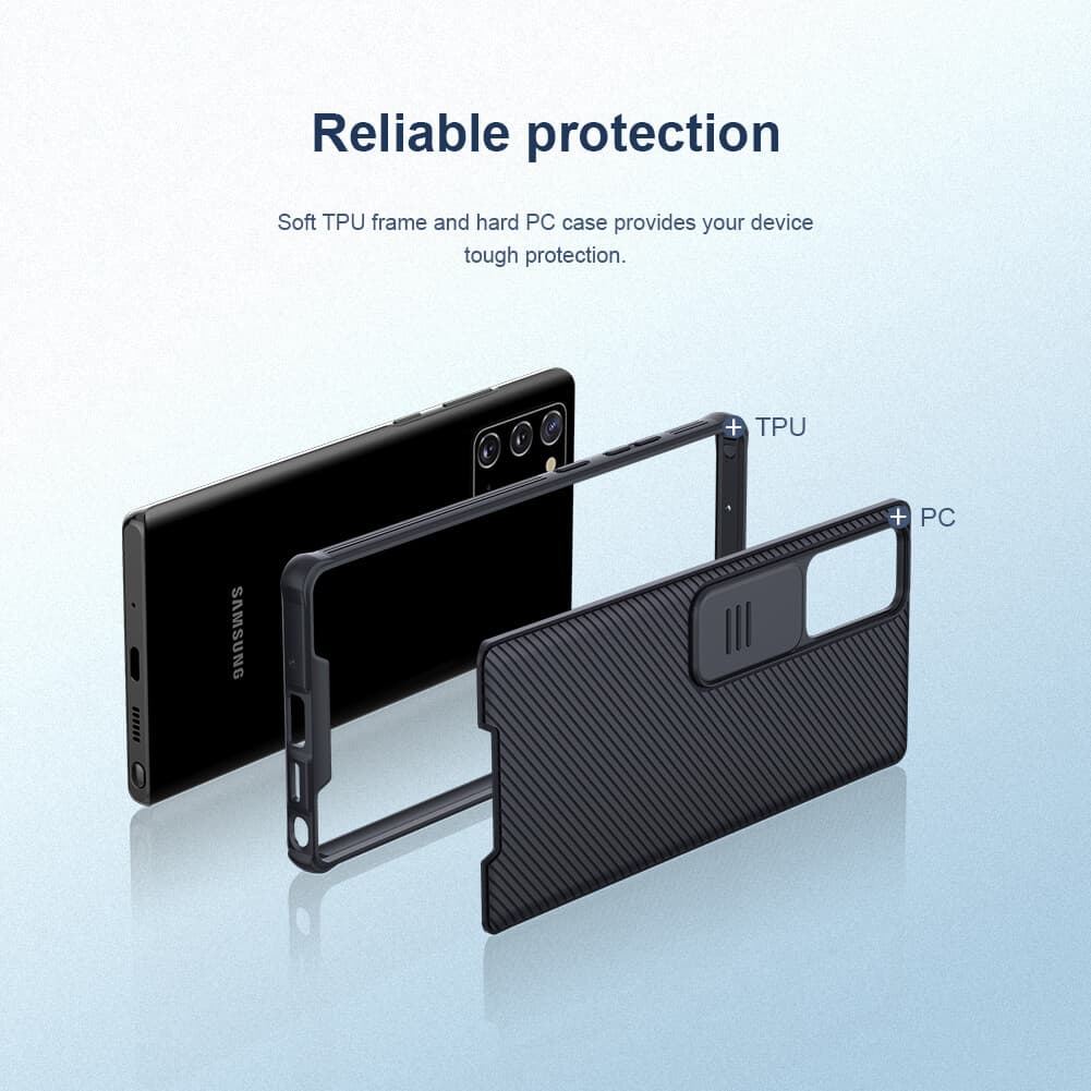 قاب نیلکین مدل Camshield pro برای گوشی موبایل سامسونگ Note 20 — تصویر ۴