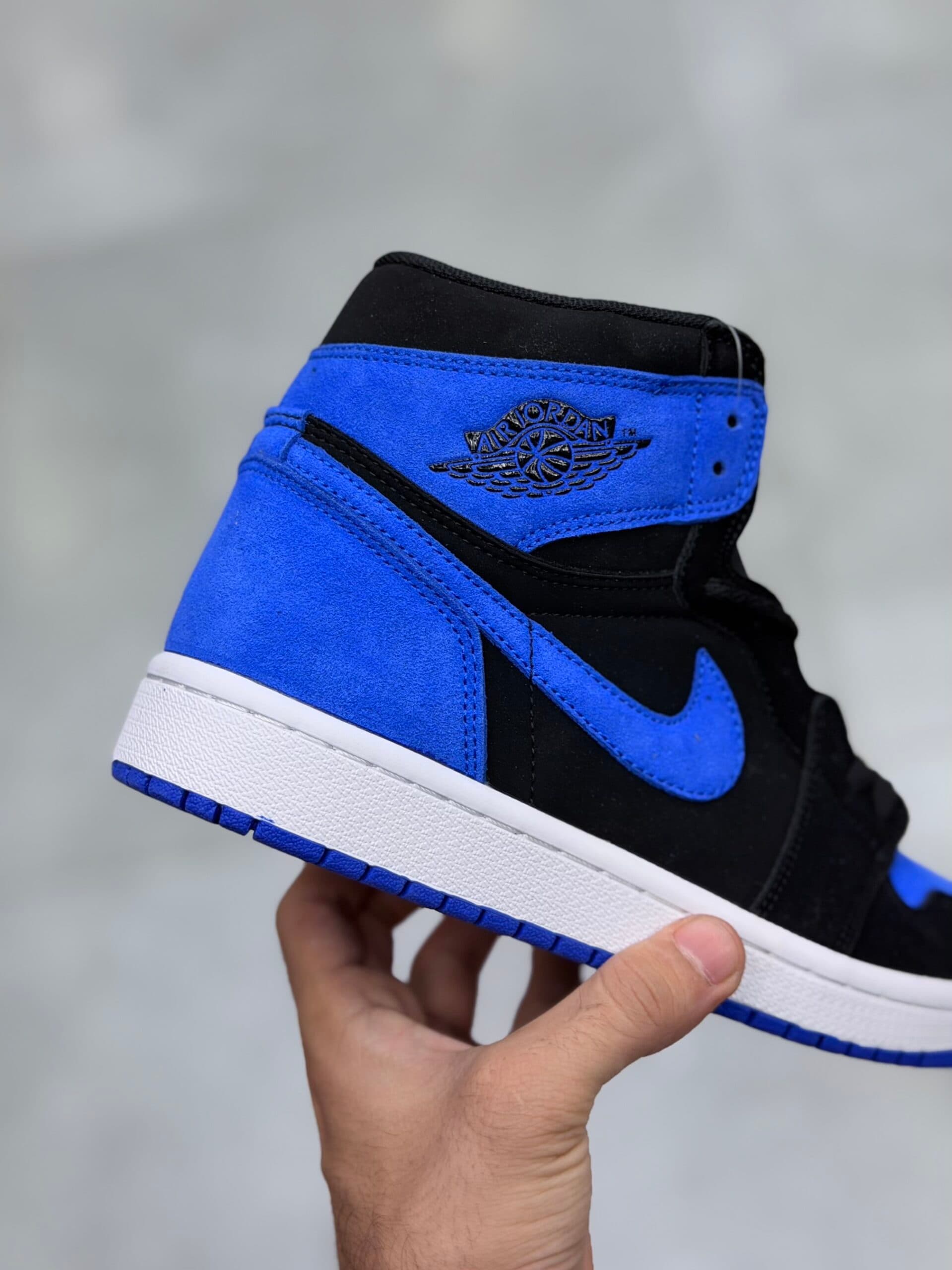 کتونی جردن وان ساقدار مشکی آبی Air Jordan 1 High Royal Reimagined — تصویر ۱۲
