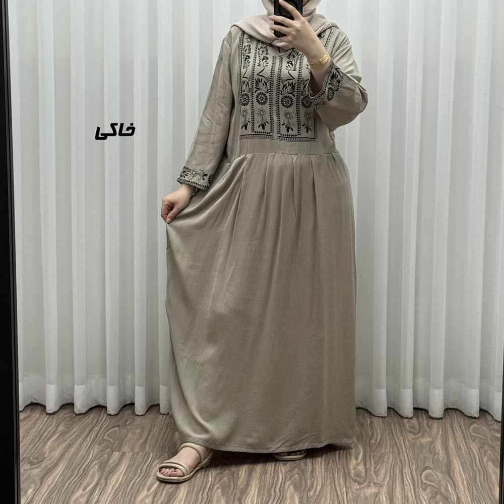 پیراهن نخی مدل الهه H1865 — تصویر ۴