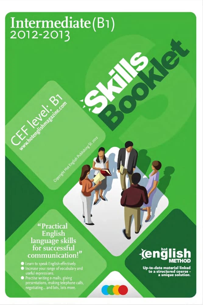 کتاب Hot English Skills Booklet Intermediate Students Edition (جزوه مهارتهای انگلیسی هات – نسخه دانشآموزی متوسط) نسخه انگلیسی PDF