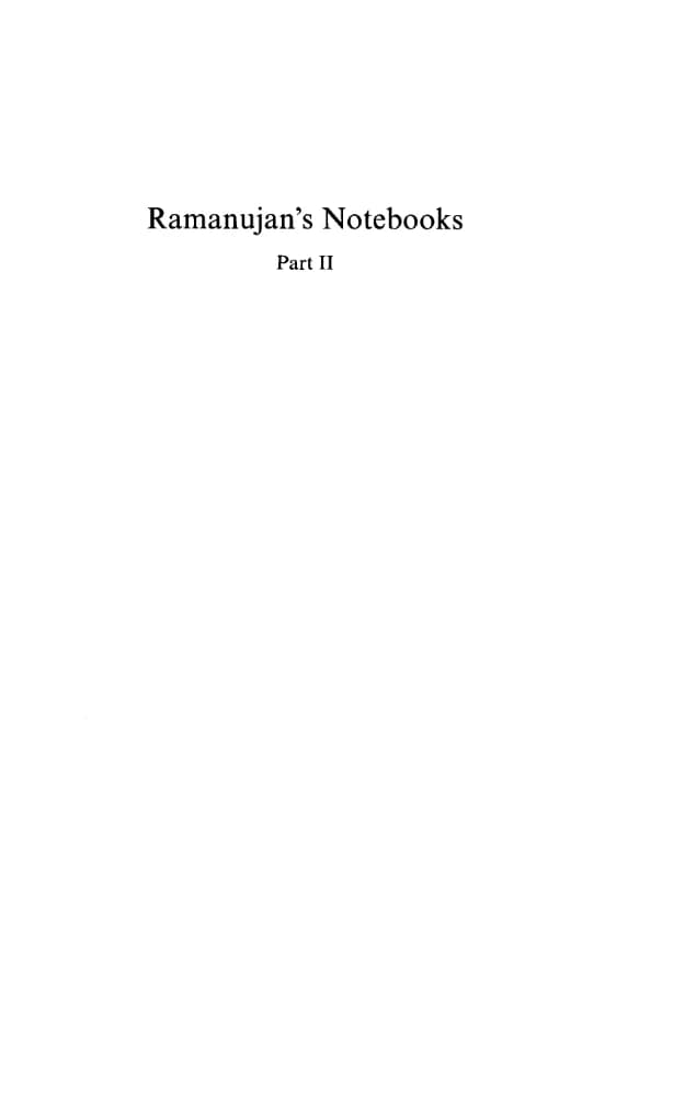 کتاب Ramanujan’s Notes II (یادداشتهای رامانوجان، جلد دوم) نسخه انگلیسی PDF
