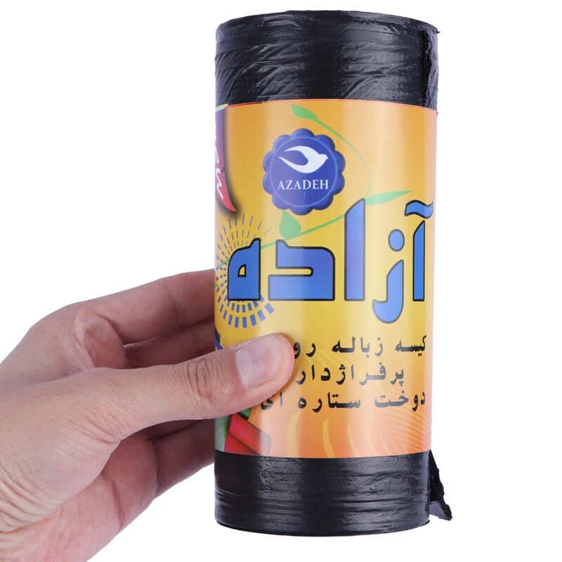 کیسه زباله رولی مشکی آزاده سایز 80*60 سانتی متر بسته 400 گرمی — تصویر ۴