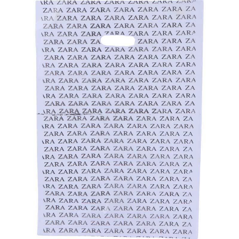 نایلون دسته دار طرح Zara سایز 50*35 سانتی متر بسته 1 کیلویی