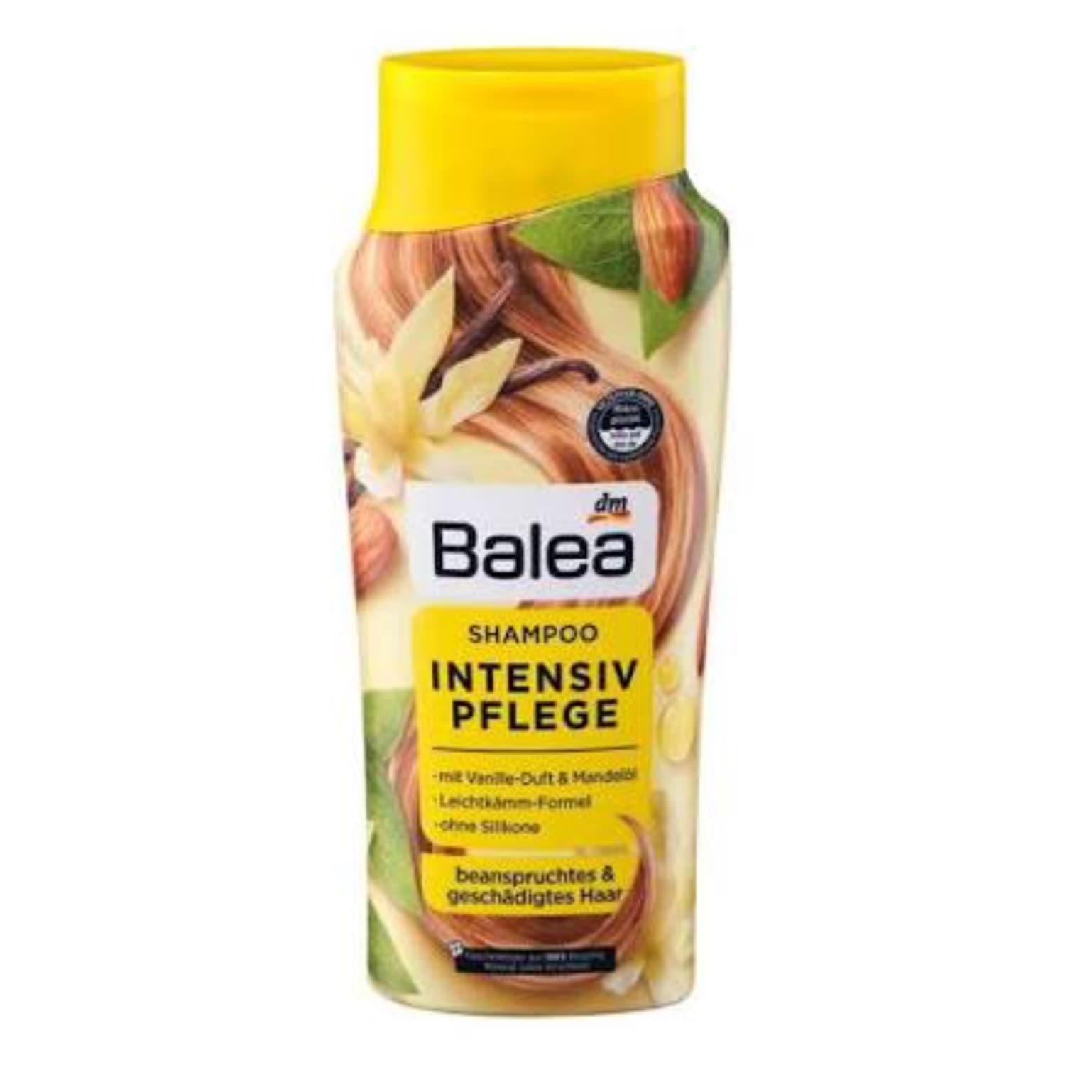 شامپو احیا کننده مو INTENSIV PFLEGEعصاره وانیل و روغن بادام مخصوص موهای آسیبب دیده باله آ Balea
