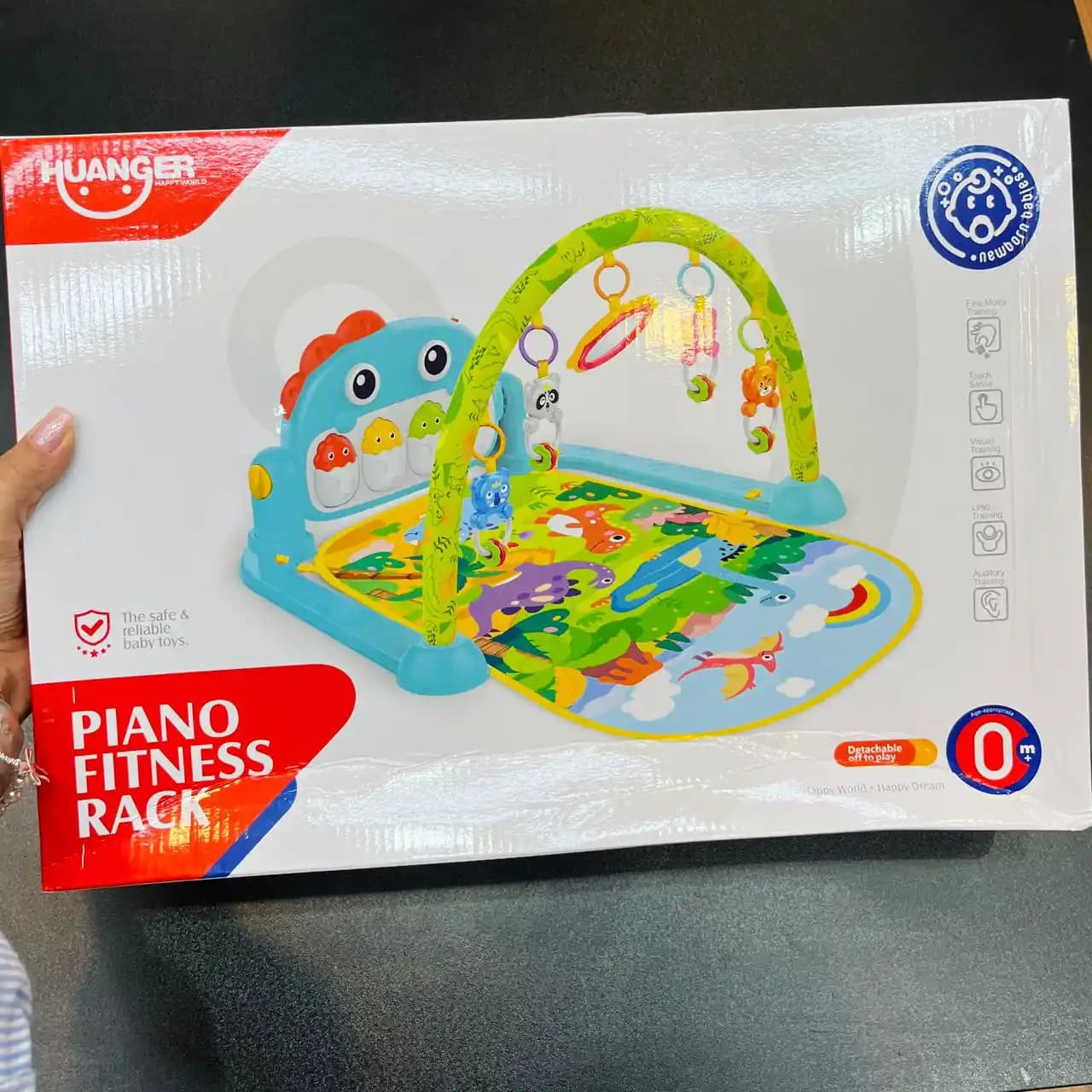 تشک بازی پیانودار هانگر طرح دایناسور Huanger Piano Fitness Rack — تصویر ۵