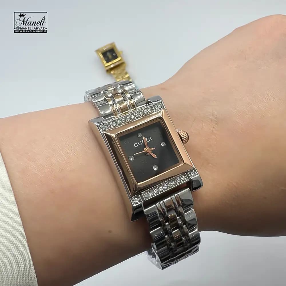 ساعت زنانه گوچی (GUCCI) صفحه مربع ظریف و زیبا — تصویر ۳