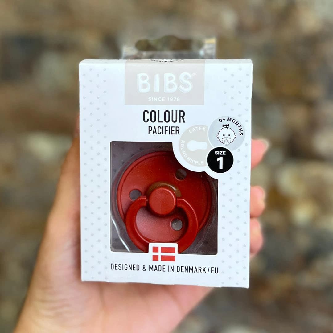 پستانک لاتکس طبیعی بیبز BIBS سایز ۱ رنگ قرمز — تصویر ۲