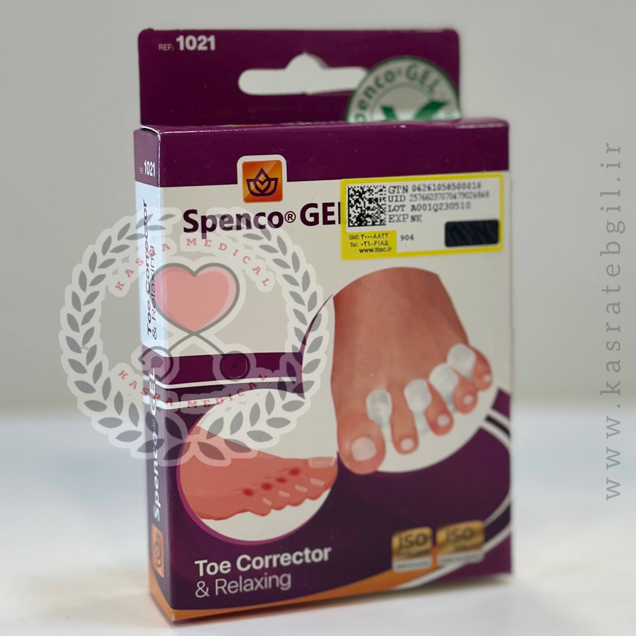 پد جداکننده انگشت پدیکور اسپنکوژل spanco gel کد 340370 — تصویر ۲