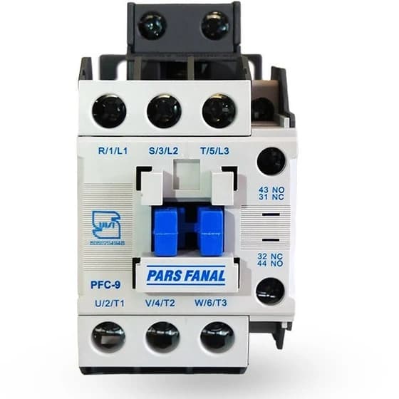 کنتاکتور پارس فانال 9 آمپر 4 کیلووات بوبین 220VAC