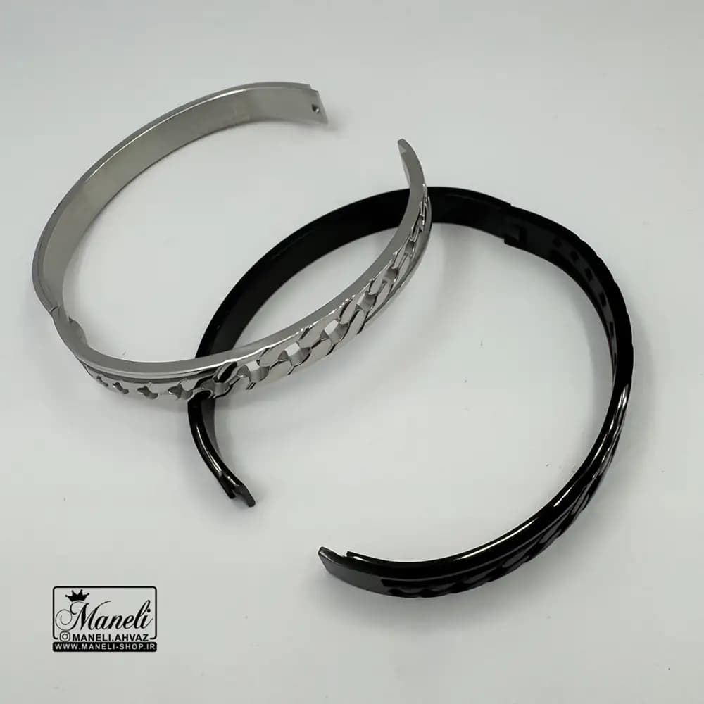 دستبند کارتیر استیل 316 رنگ ثابت — تصویر ۵