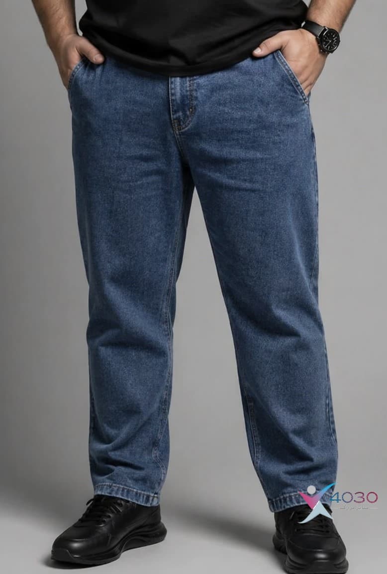 شلوار جین کمرکش Denim Slash سایزبزرگ ( 3830 ) — تصویر ۳