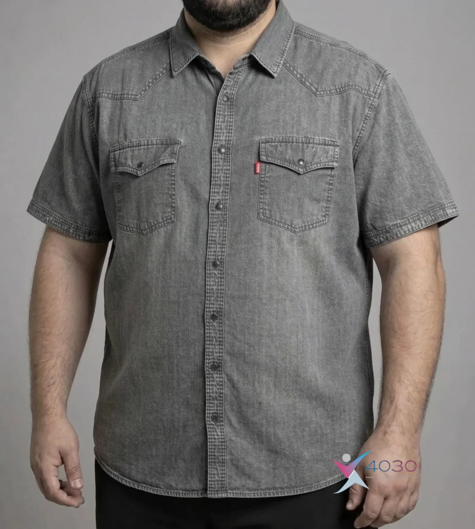 پیراهن جین آستین کوتاه سنگشور LEVIS سایز بزرگ مردانه ( 2799 ) — تصویر ۲