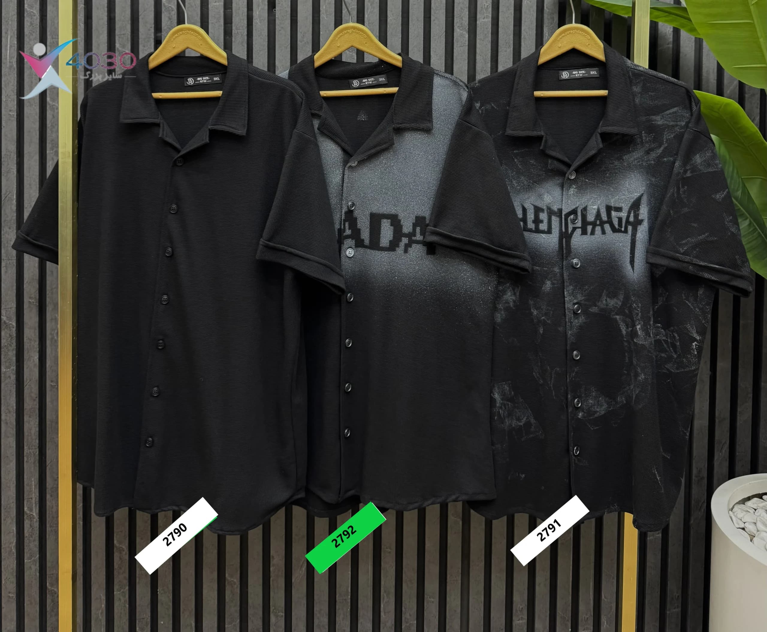پیراهن یقه انگلیسی آستین کوتاه PRADA سایز بزرگ مردانه ( 2792 ) — تصویر ۴