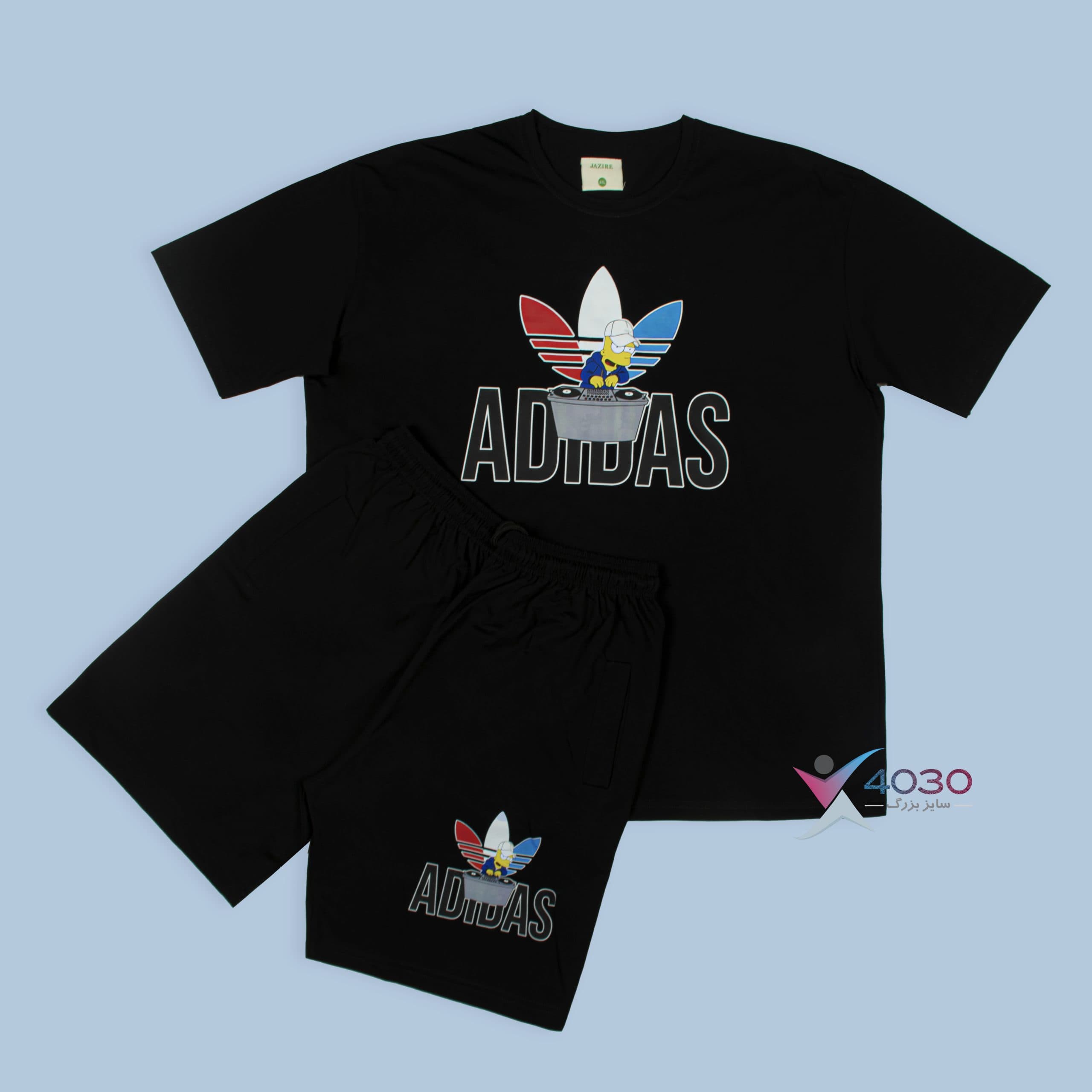 ست تیشرت و شلوارک ADIDAS سایز بزرگ مردانه ( 8310 ) — تصویر ۲