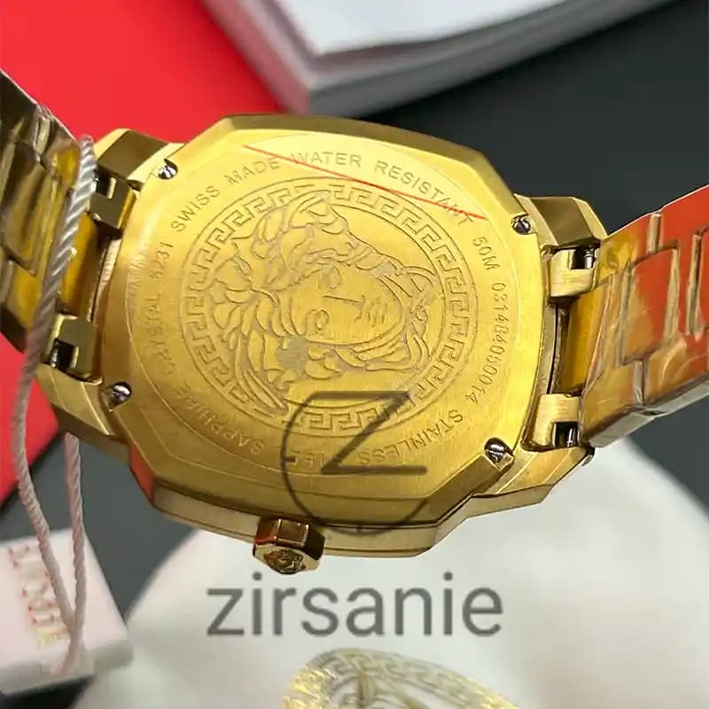 ساعت مچی ورساچه کنتوری طلایی صفحه مشکی (تک و ست) Versace Meter Gold Black Screen — تصویر ۲