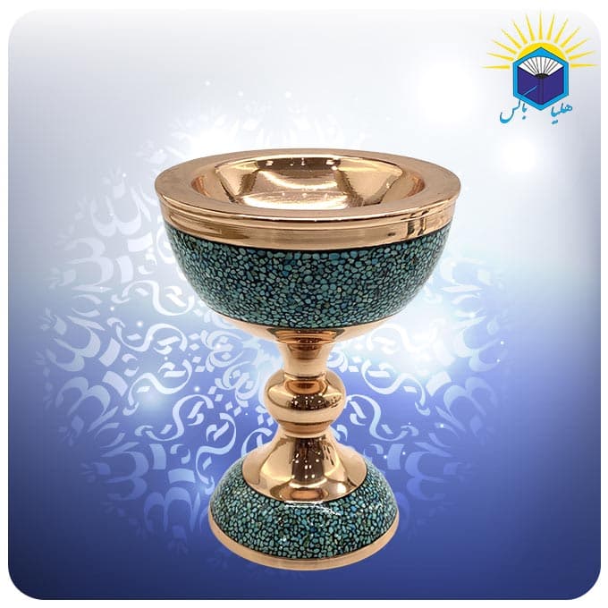 سنگاب مس و فیروزه کوب 16 سانت