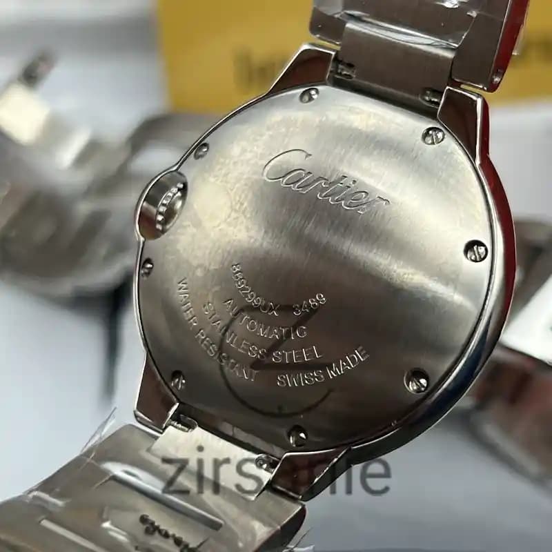 ساعت مچی مردانه کارتیر بالن بلو اتومات سیلور صفحه سفید Cartier Ballon Bleu Automat Silver White Screen — تصویر ۵