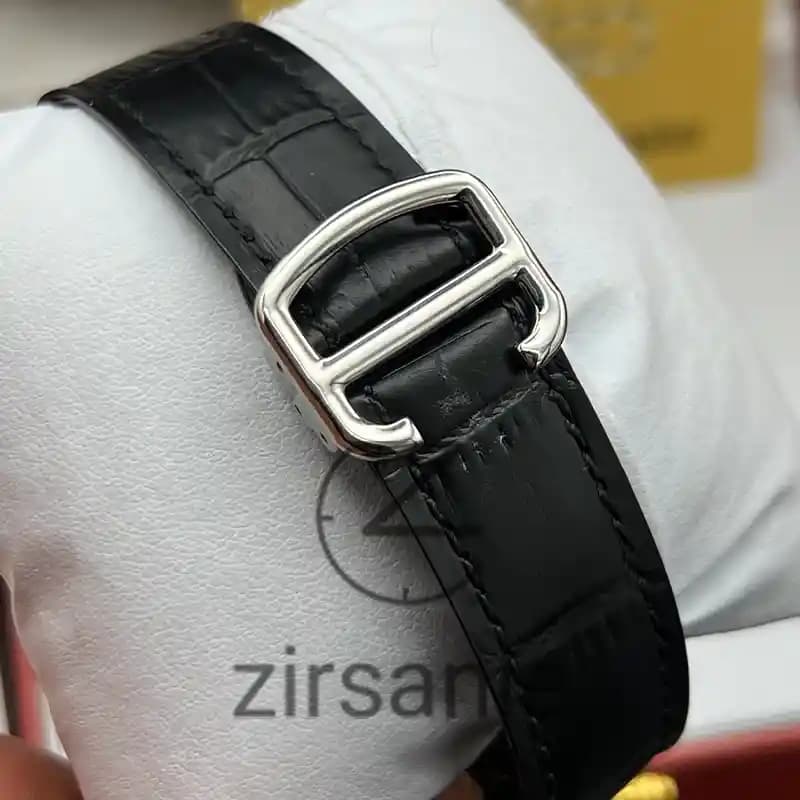 ساعت مچی مردانه کارتیر د سانتوز سیلور صفحه سفید Cartier de Santos Metal Silver White screen — تصویر ۶
