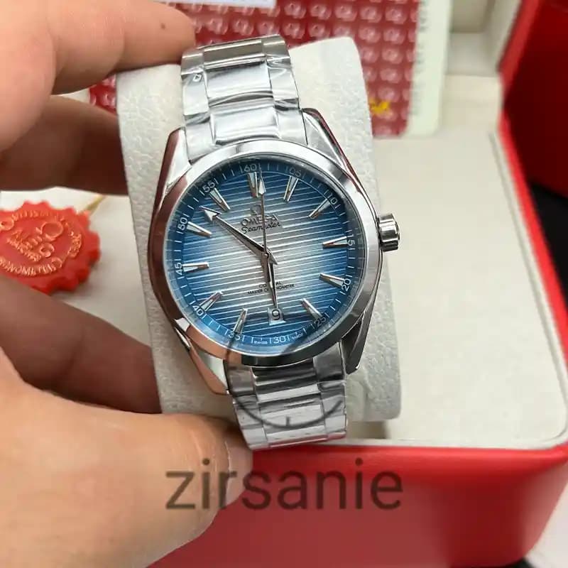 ساعت مچی مردانه امگا سیمستر اتوماتیک سیلور صفحه تیفانی Omega Seamaster co_axival Silver Tiffany Screen — تصویر ۷