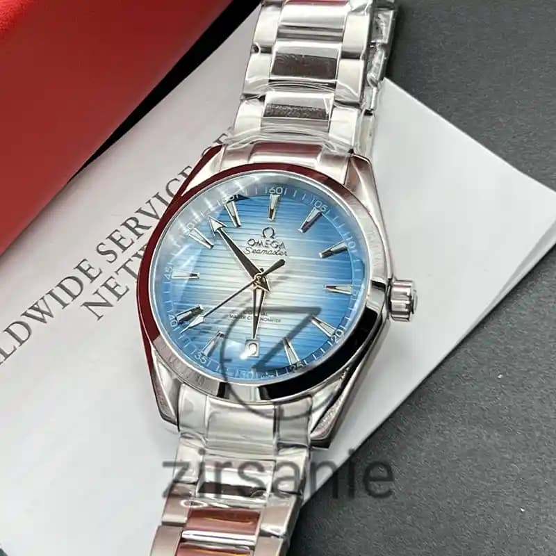 ساعت مچی مردانه امگا سیمستر اتوماتیک سیلور صفحه تیفانی Omega Seamaster co_axival Silver Tiffany Screen — تصویر ۶