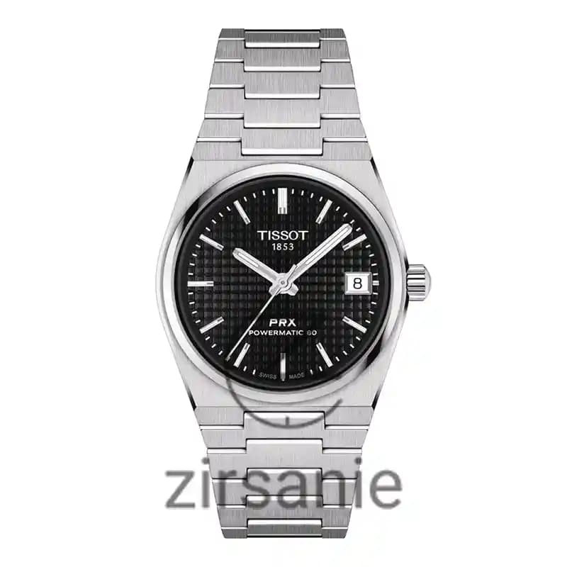 ساعت مچی مردانه تیسوت اتومات سیلور صفحه مشکی Tissot PRX Powermatic 80 Automat Silver Black