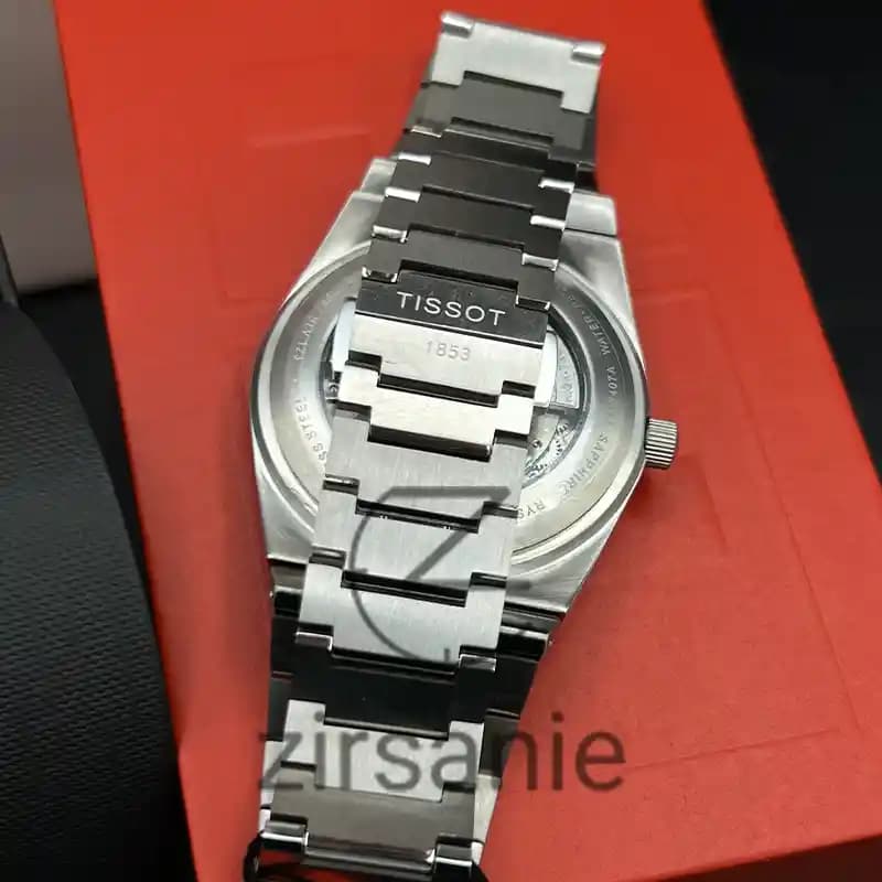 ساعت مچی مردانه تیسوت اتومات سیلور صفحه سرمهای Tissot PRX Powermatic 80 Automat Silver Navy — تصویر ۶