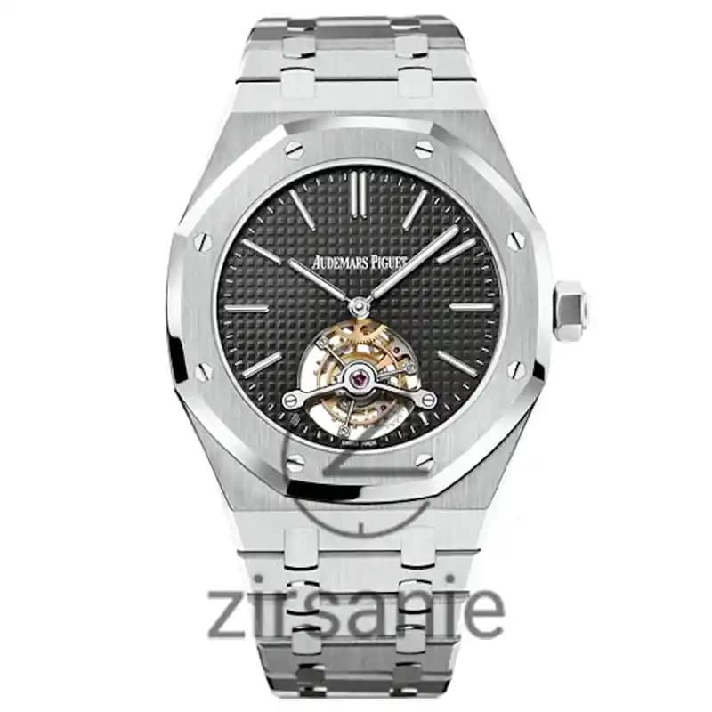 ساعت مچی مردانه اودمار پیگه توربیون اتومات سیلور صفحه مشکی Audemars Piguet Torbion Automat Silver Black Screen