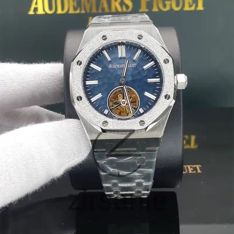 ساعت مچی مردانه اودمار پیگه توربیون اتومات سیلور صفحه آبی Audemars Piguet Torbion Automat Silver Blue Screen — تصویر ۲