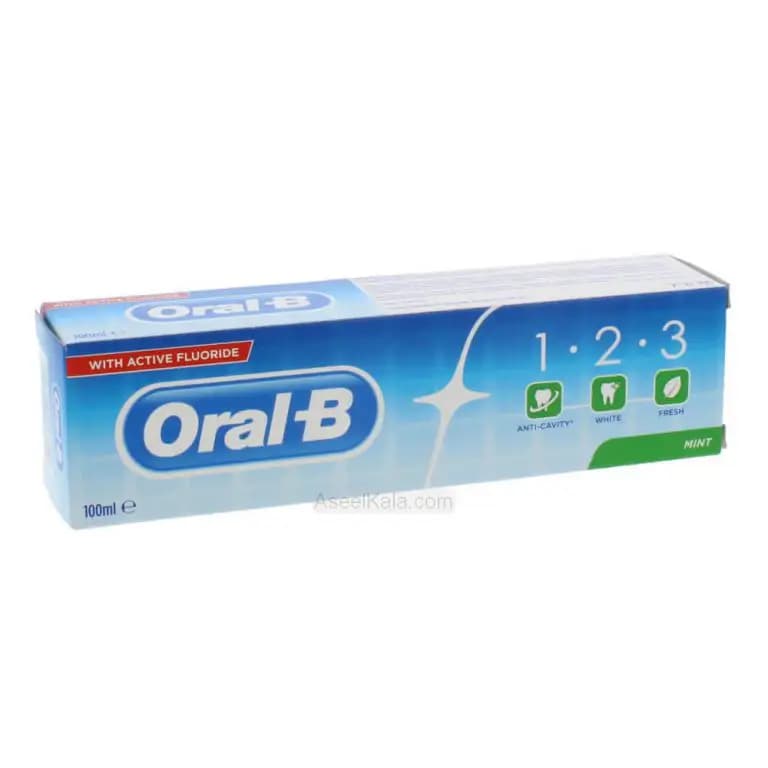 خمیر دندان اورال بی مدل 1.2.3 MINT وزن 100 میل – Oral-B