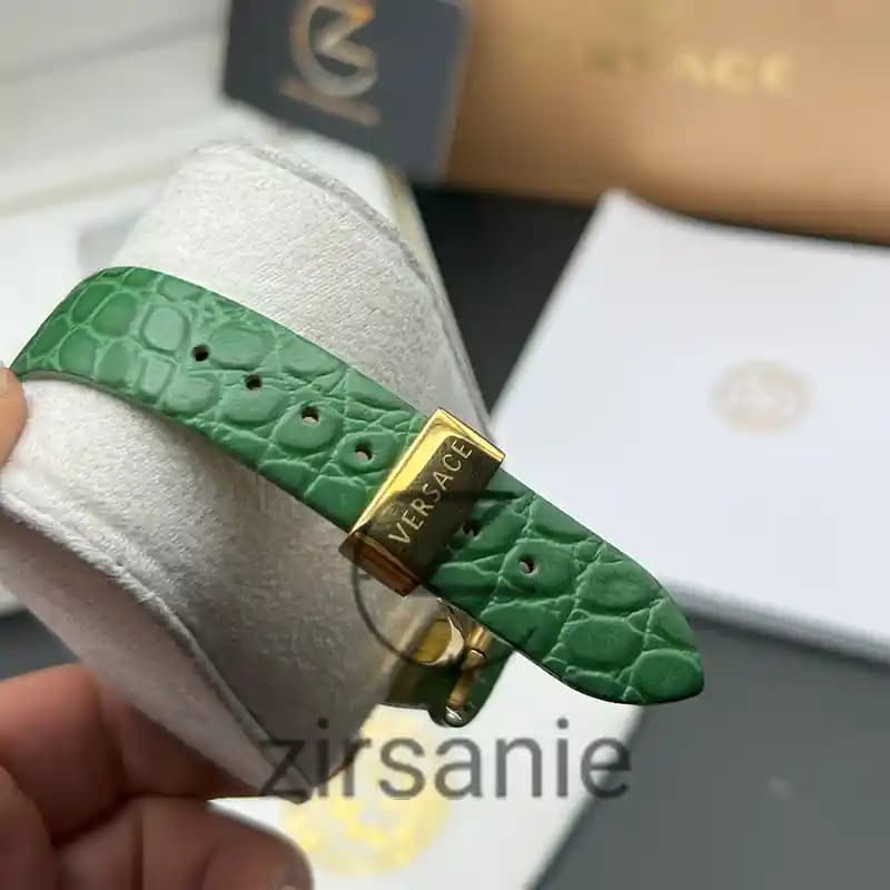 ساعت مچی زنانه ورساچه سبز طلایی Versace Green Gold — تصویر ۵