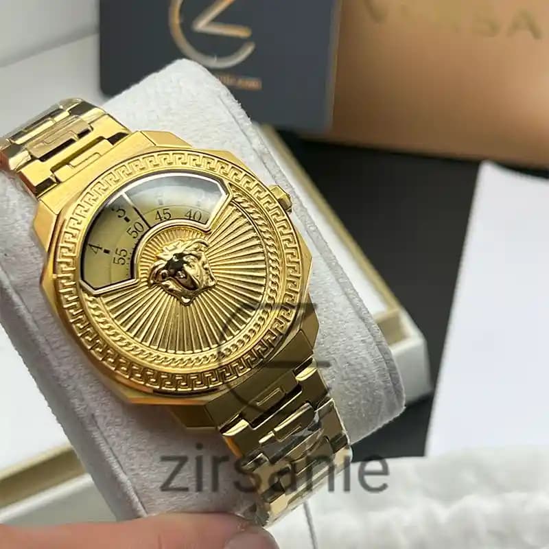 ساعت مچی مردانه ورساچه کنتوری طلایی Versace Meter Gold — تصویر ۵