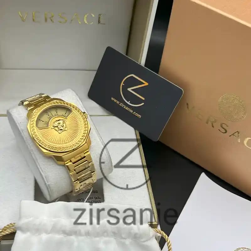 ساعت مچی مردانه ورساچه کنتوری طلایی Versace Meter Gold — تصویر ۲