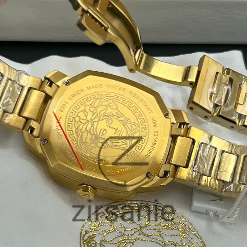 ساعت مچی مردانه ورساچه کنتوری طلایی Versace Meter Gold — تصویر ۷