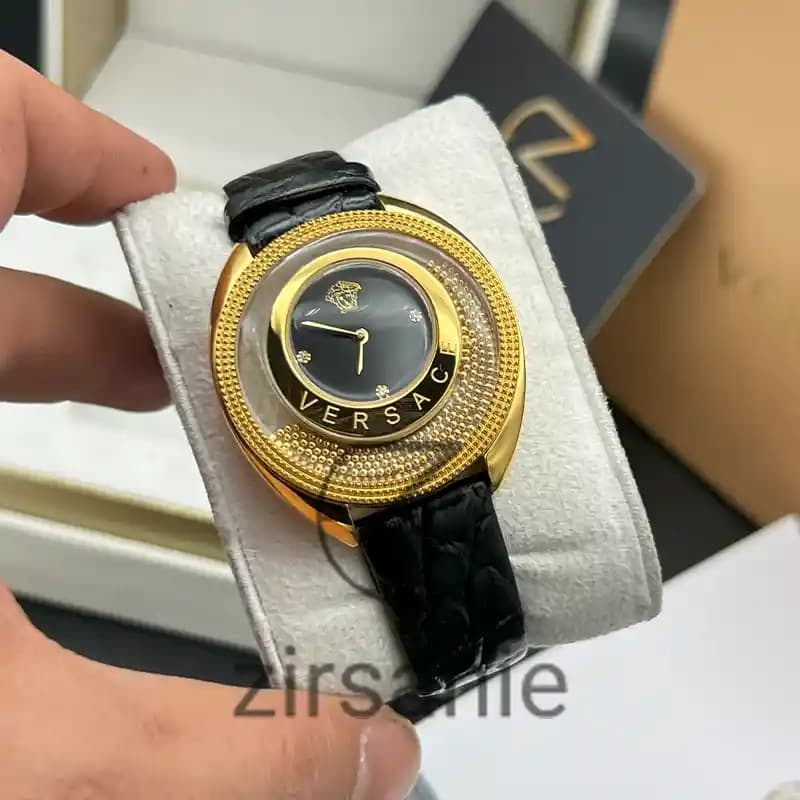 ساعت مچی زنانه ورساچه مشکی طلایی Versace Black Gold — تصویر ۱۱