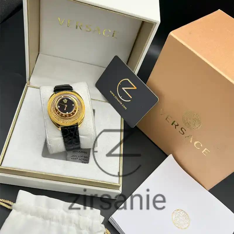 ساعت مچی زنانه ورساچه مشکی طلایی Versace Black Gold — تصویر ۱۲