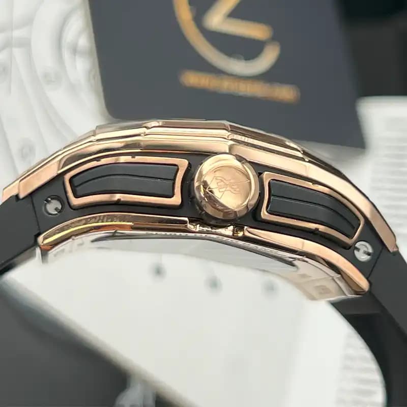 ساعت مچی مردانه هابلوت کهکشانی مستطیلی spirit of big bang sang bleu rosegold black — تصویر ۶