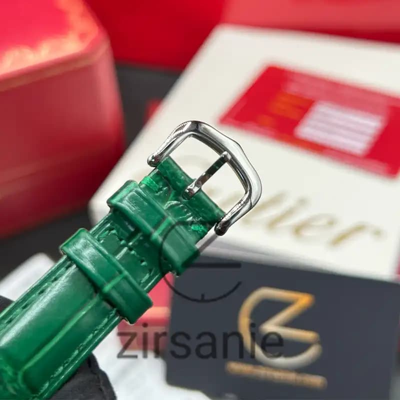 ساعت مچی زنانه کارتیر د سانتوز Cartier de Santos Leather Strap Green — تصویر ۵