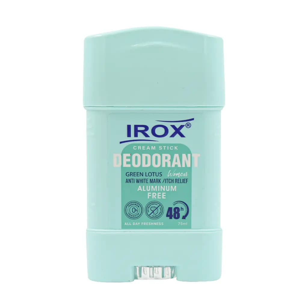 استیک کرمی خوشبو کننده بدن زنانه گرین لوتوس ایروکس 75 میلی لیتر Irox Green Lotus Cream Stick Deodorant 75 ml